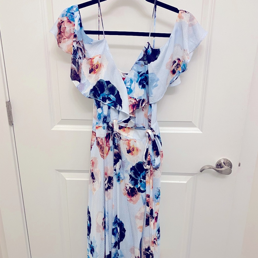 Jennifer Lopez Floral Wrap Dress